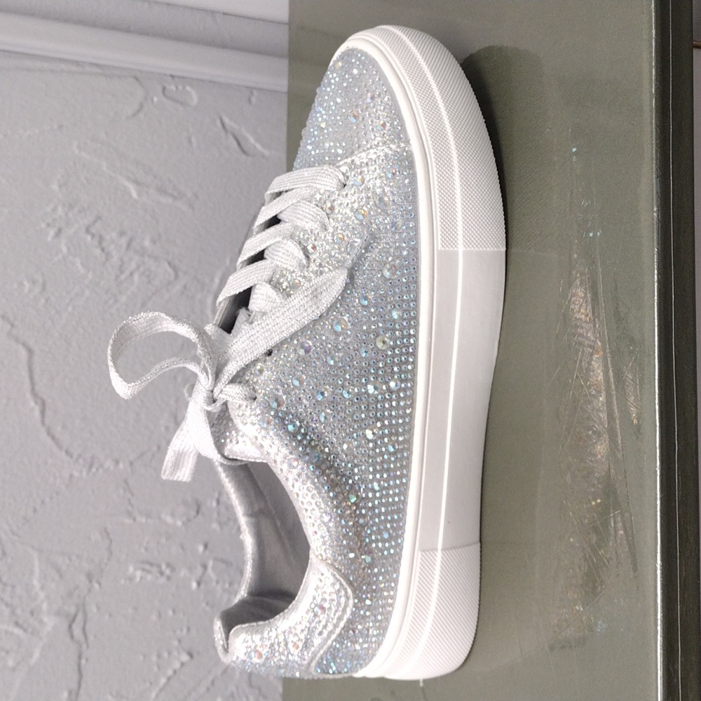 Rhinestone tennis shoes